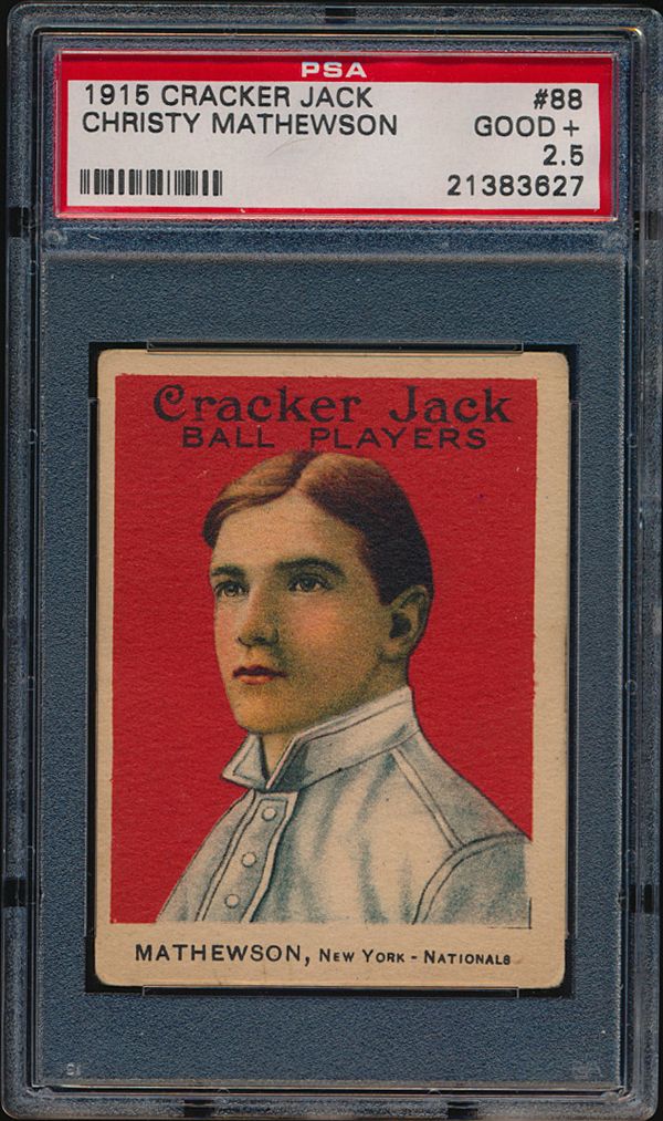  1915 E145 Cracker Jack #88 Christy Mathewson (HOF) - PSA GOOD+ 2.5