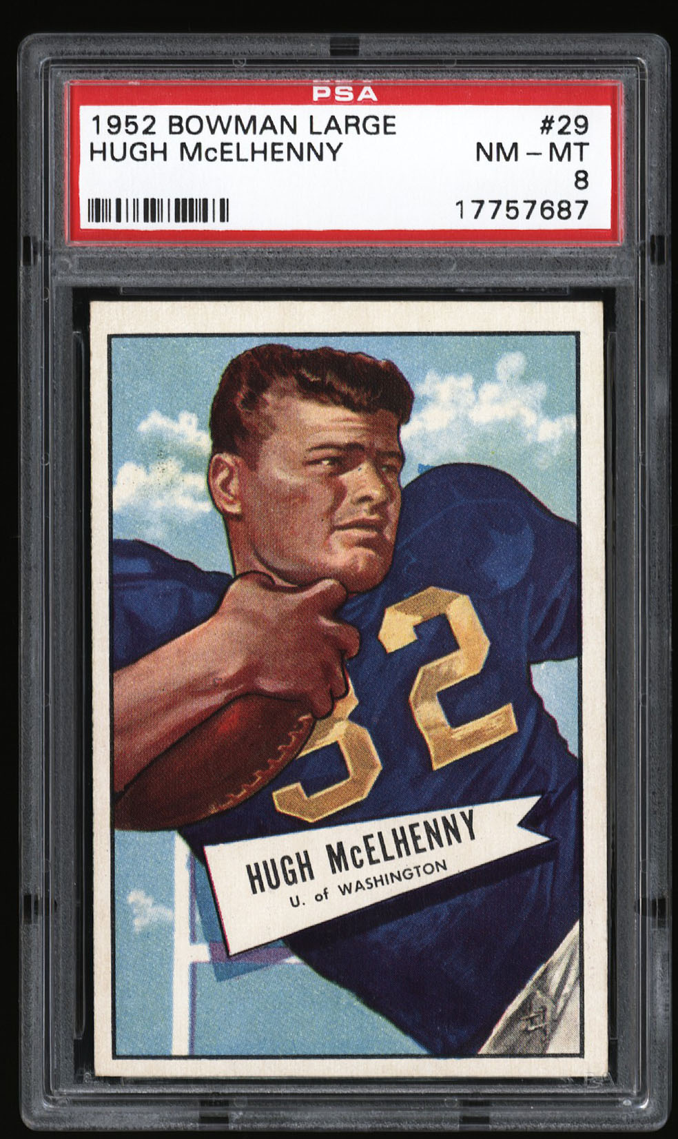  1952 Bowman Large #29 Hugh McElhenny (HOF RC) - PSA NM-MT 8