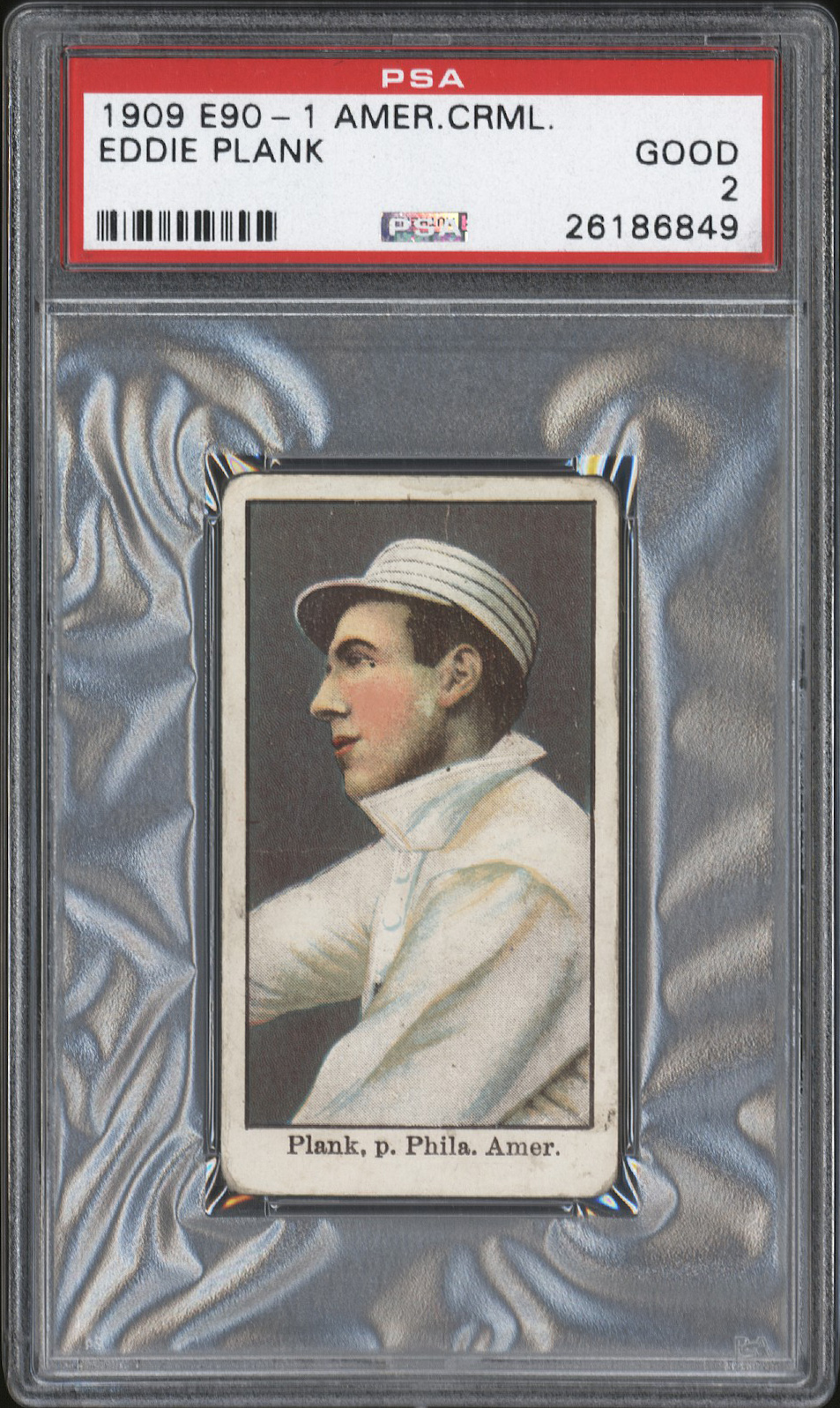  1909 E90-1 American Caramel Eddie Plank (HOF) - PSA GOOD 2