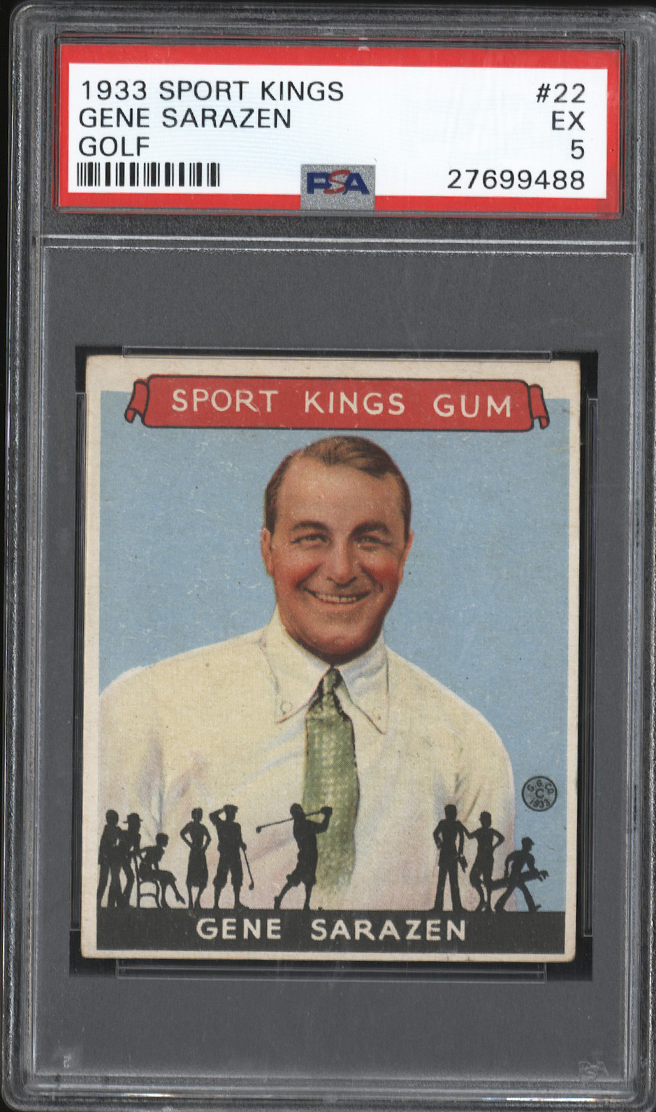  1933 Goudey Sport Kings #22 Gene Sarazen (HOF) - PSA EX 5
