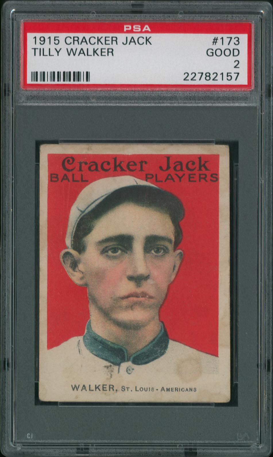  1915 Cracker Jack #173 Tilly Walker - PSA GOOD 2