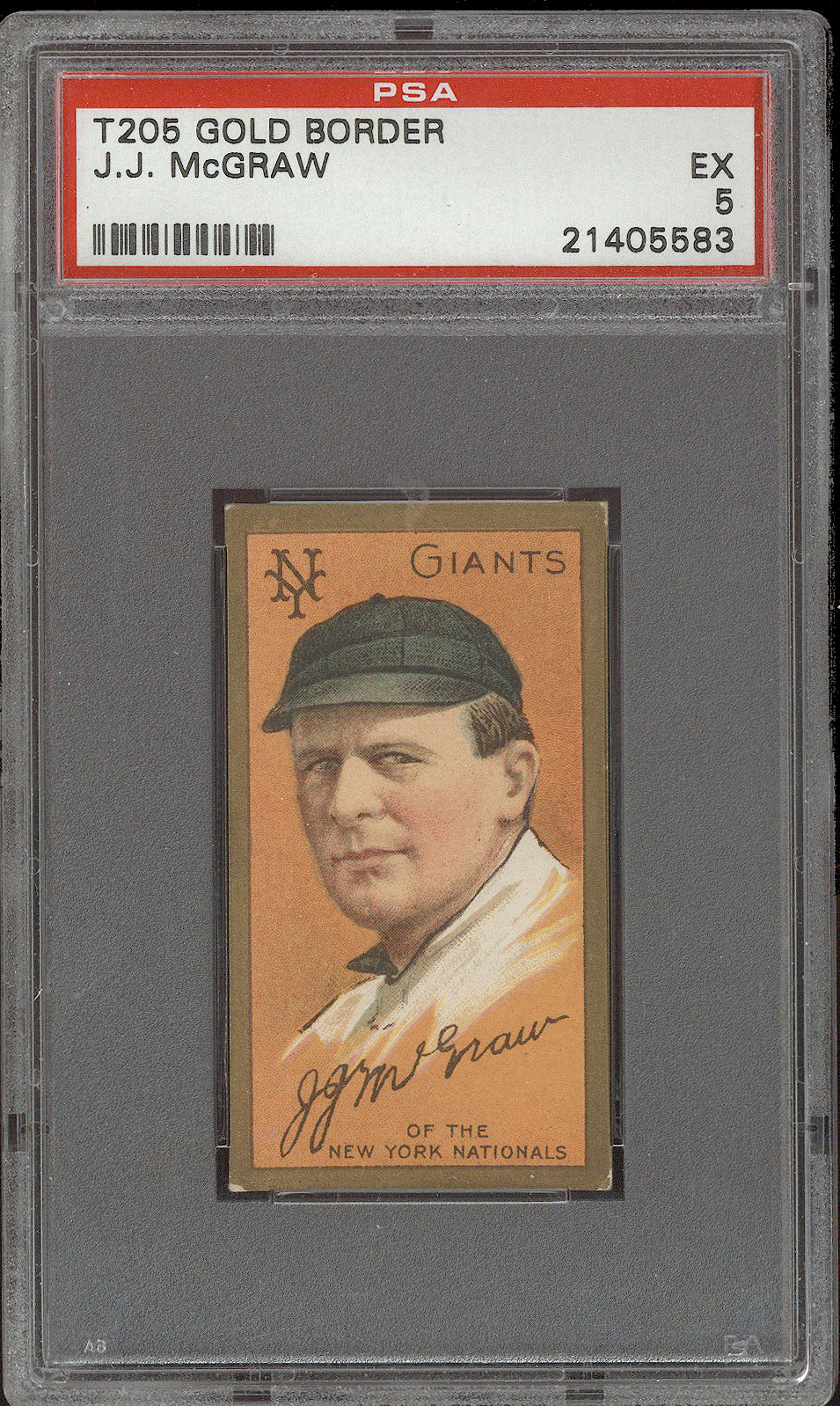  1911 T205 John McGraw (HOF) - PSA EX 5