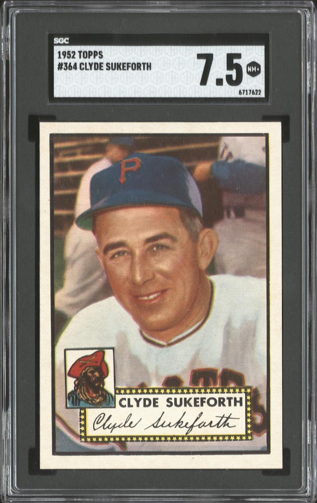  1952 Topps #364 Clyde Sukeforth - SGC NM+ 7.5