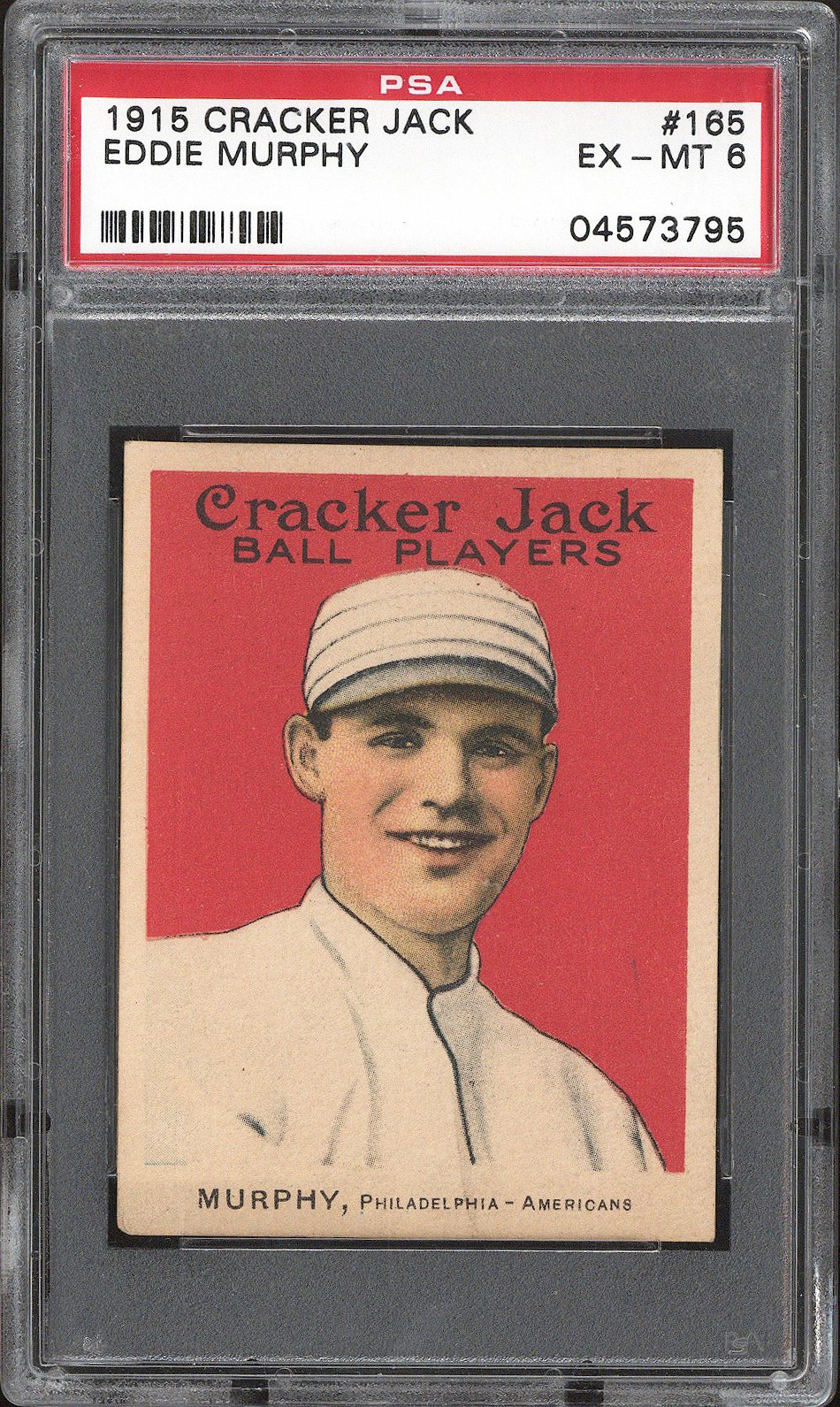 1915 Cracker Jack #165 Eddie Murphy - PSA EX-MT 6