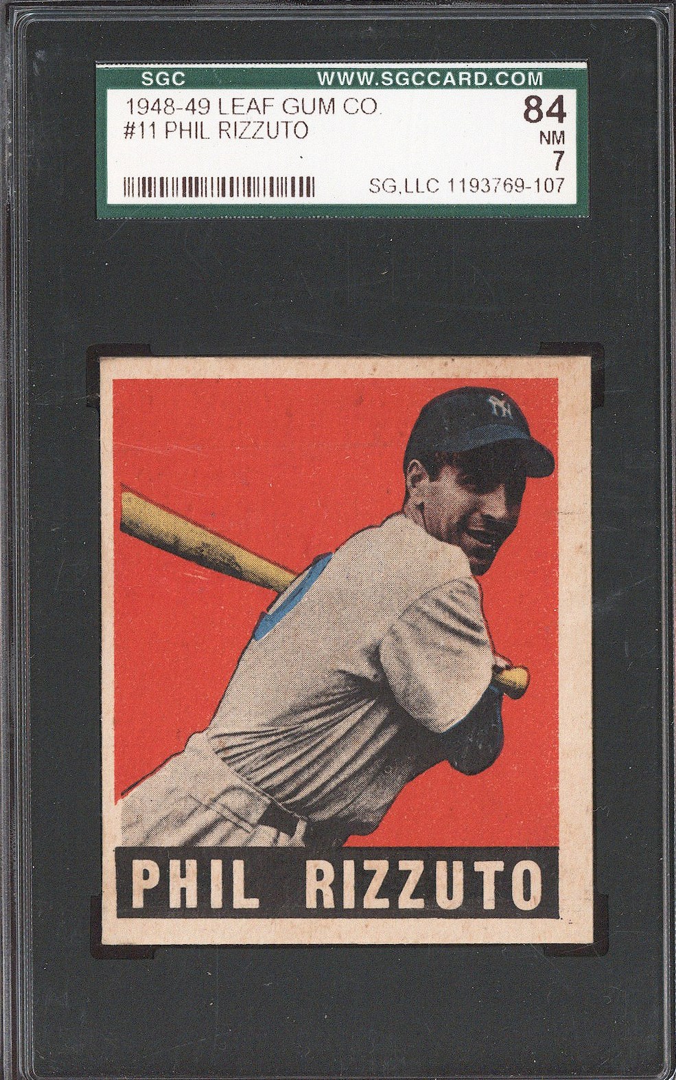 1948 Leaf #11 Phil Rizzuto (HOF) - SGC NM 7