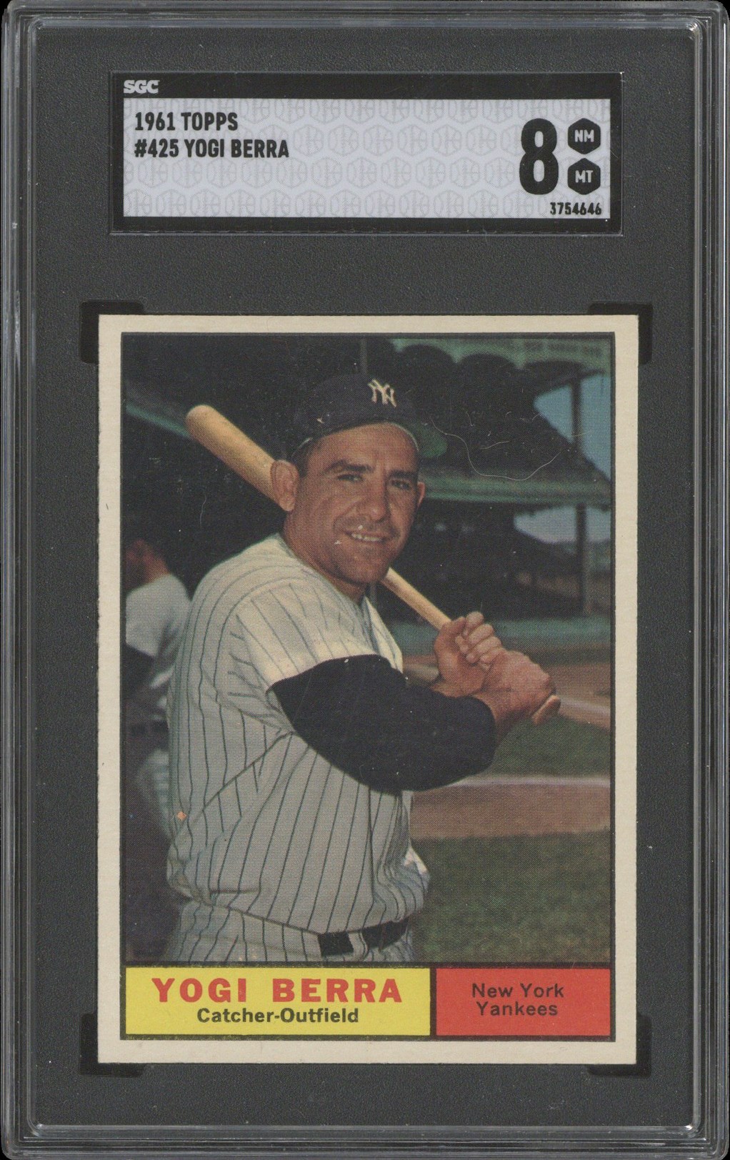 1961 Topps #425 Yogi Berra (HOF) - SGC NM/MT 8