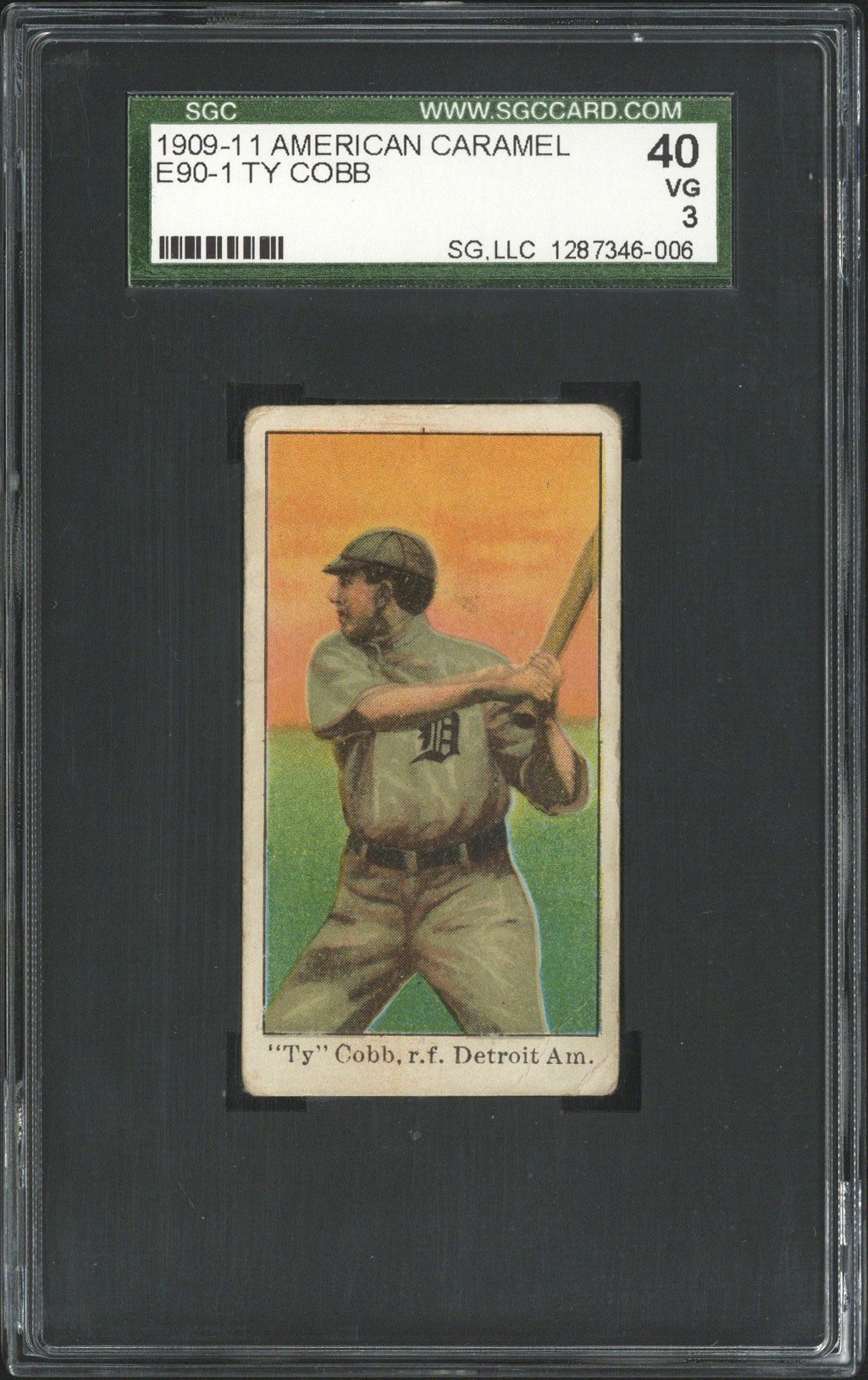 1909-11 E90-1 American Caramel Ty Cobb (HOF) - SGC VG 3