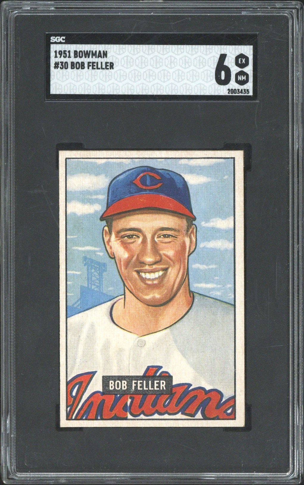 1951 Bowman #30 Bob Feller (HOF) - SGC EX-NM 6