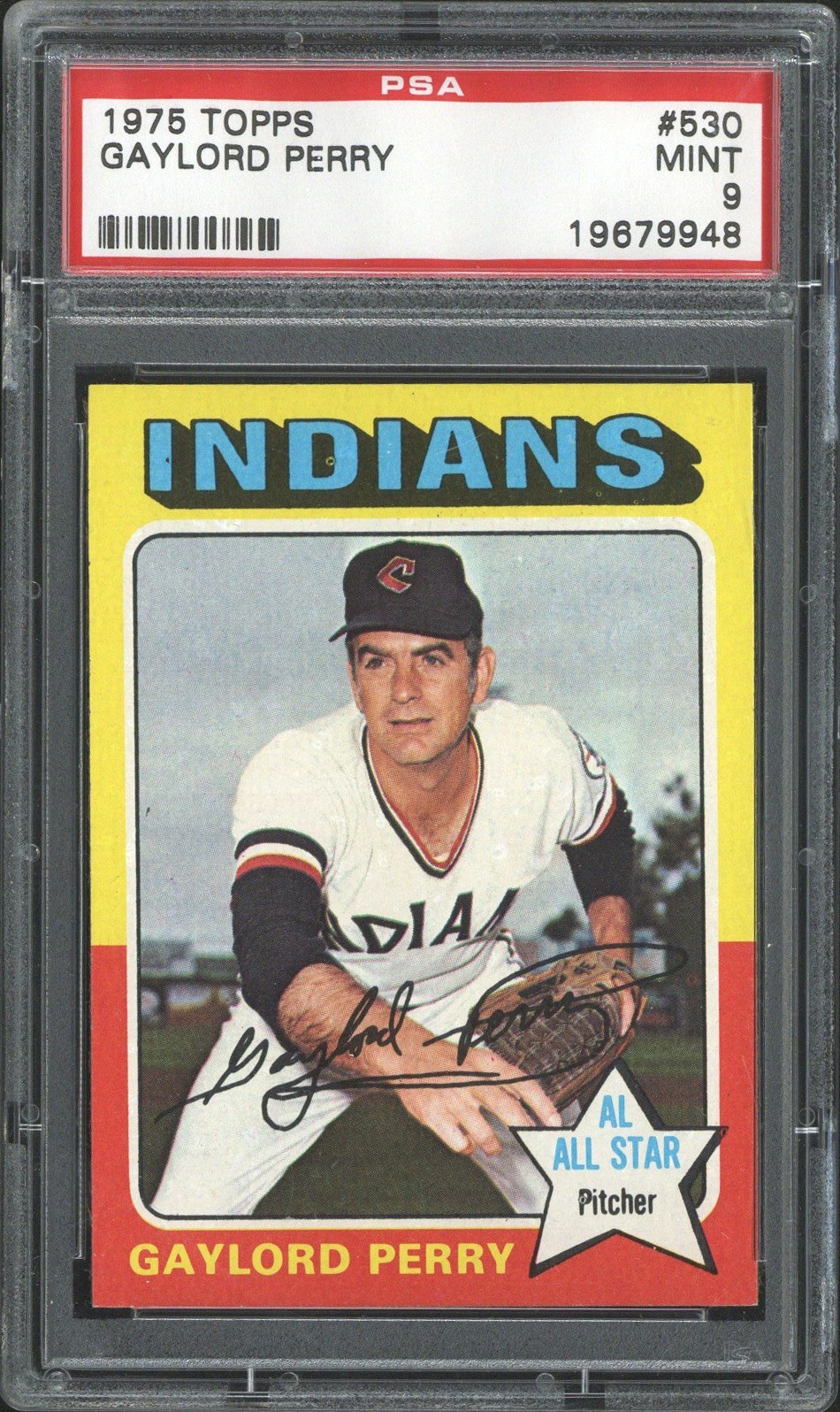1975 Topps #530 Gaylord Perry (HOF) - PSA MINT 9