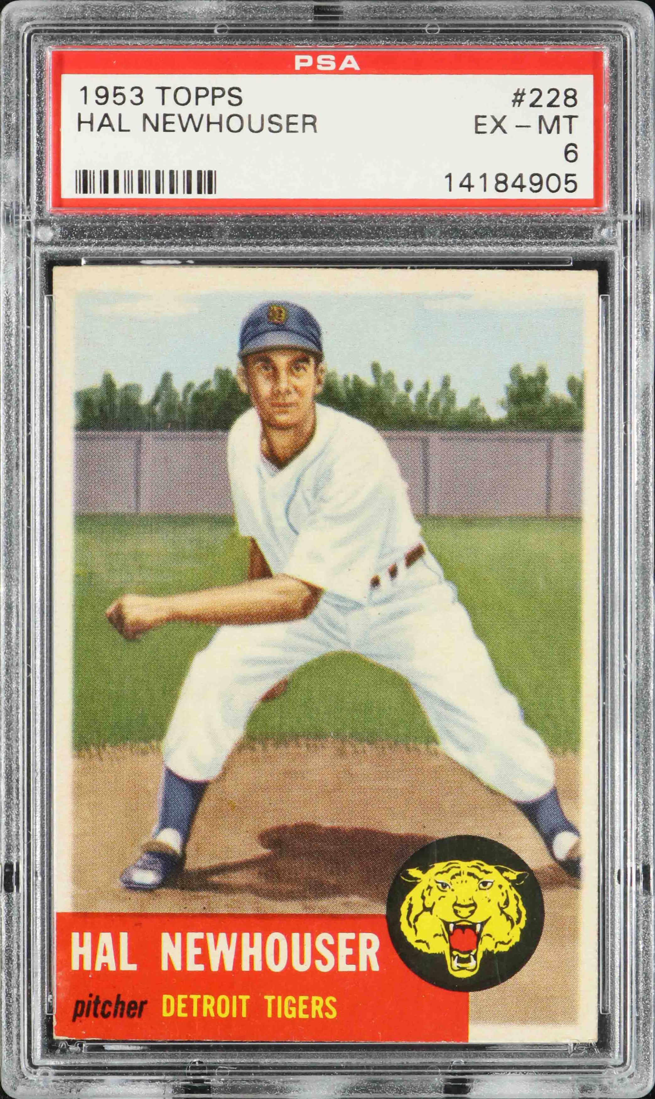 1953 Topps #228 Hal Newhouser (HOF SP) - PSA EX-MT 6