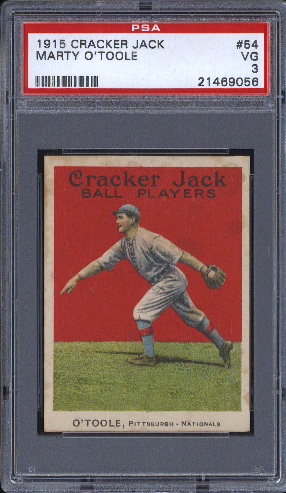  1915 Cracker Jack #54 Marty O'Toole - PSA VG 3
